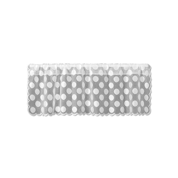 Heritage Lace 58 x 14 in. Polka Dot II Valance, White 7280W-5814 - main